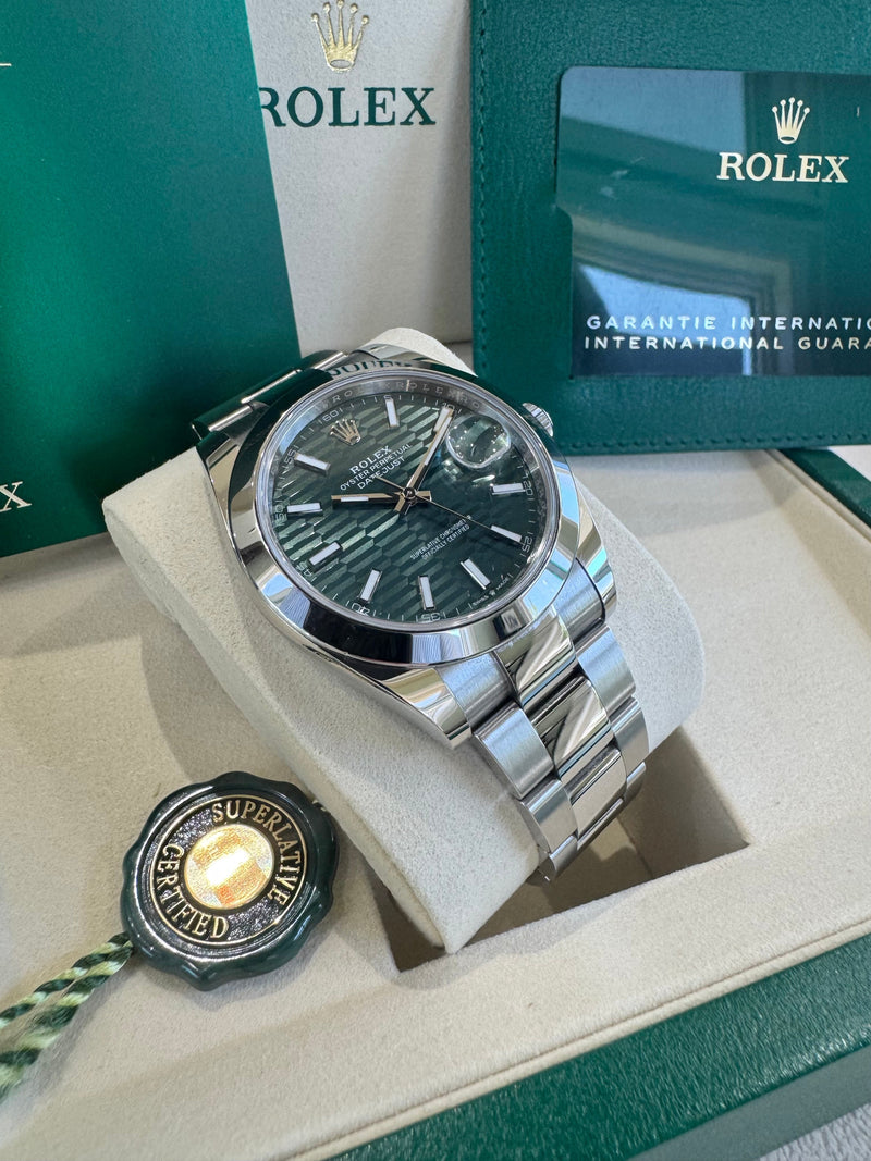 2023 Rolex Datejust 41 Mint Motif 126300