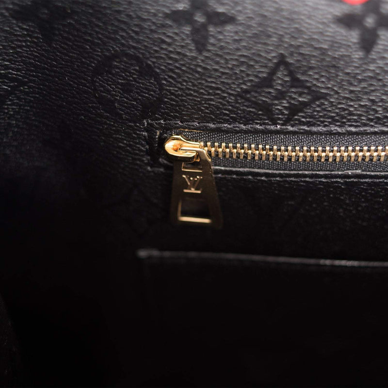 LV Onthego X Uf Black and Tufted Gm Red Monogram Canvas Tote