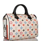 Louis Vuitton White Game On Speedy Bandouliere 25