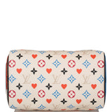 Louis Vuitton White Game On Speedy Bandouliere 25