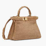 PEEKABOO ISEEU SMALL Beige Sheepskin Bag