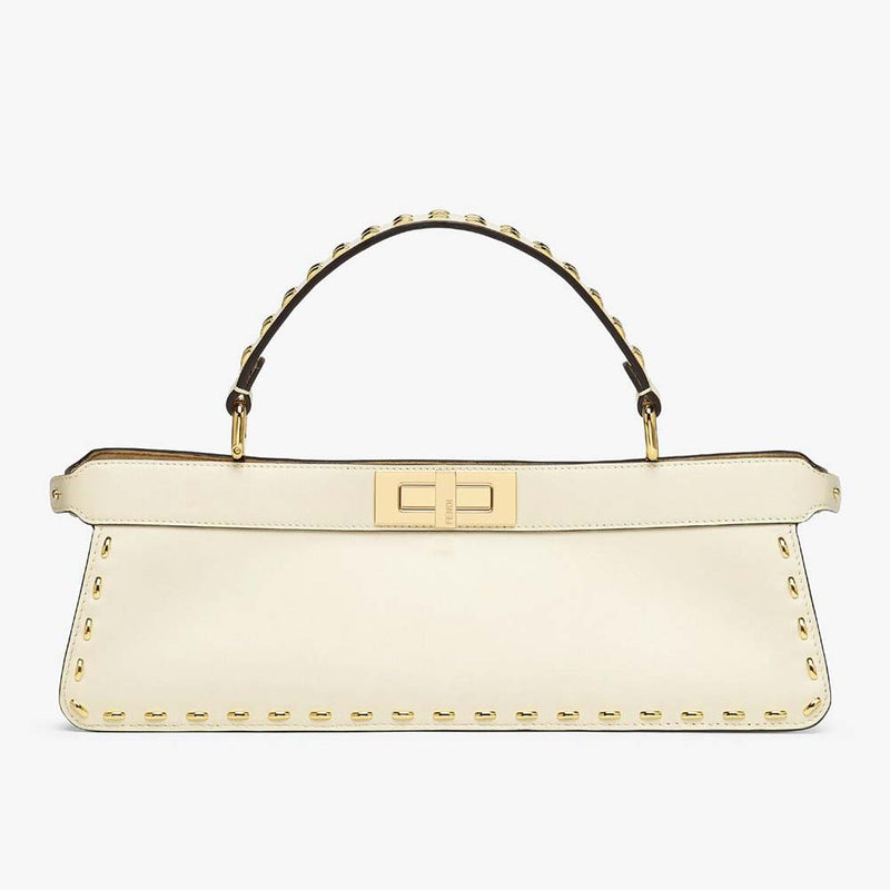 PEEKABOO ISEEU STRETCH White Leather Bag