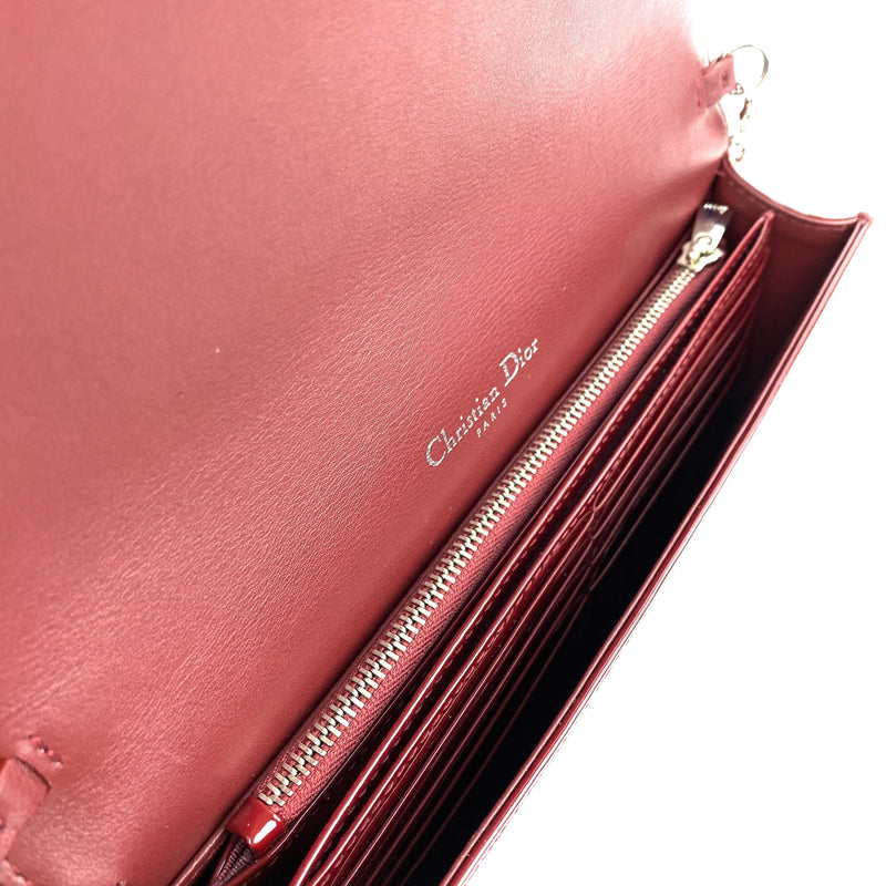 CHRISTIAN DIOR  Lady Dior Pouch Red Patent