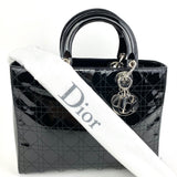 CHRISTIAN DIOR Large Patent Lady Dior Bag