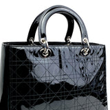 CHRISTIAN DIOR Large Patent Lady Dior Bag