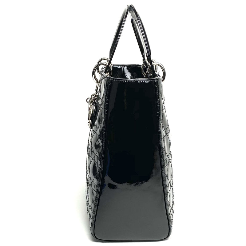 CHRISTIAN DIOR Large Patent Lady Dior Bag