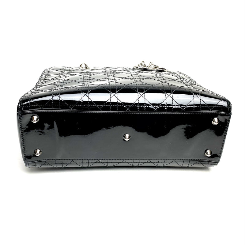 CHRISTIAN DIOR Large Patent Lady Dior Bag