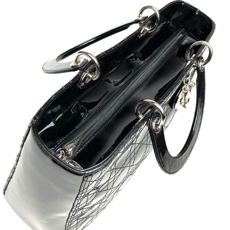 CHRISTIAN DIOR Large Patent Lady Dior Bag