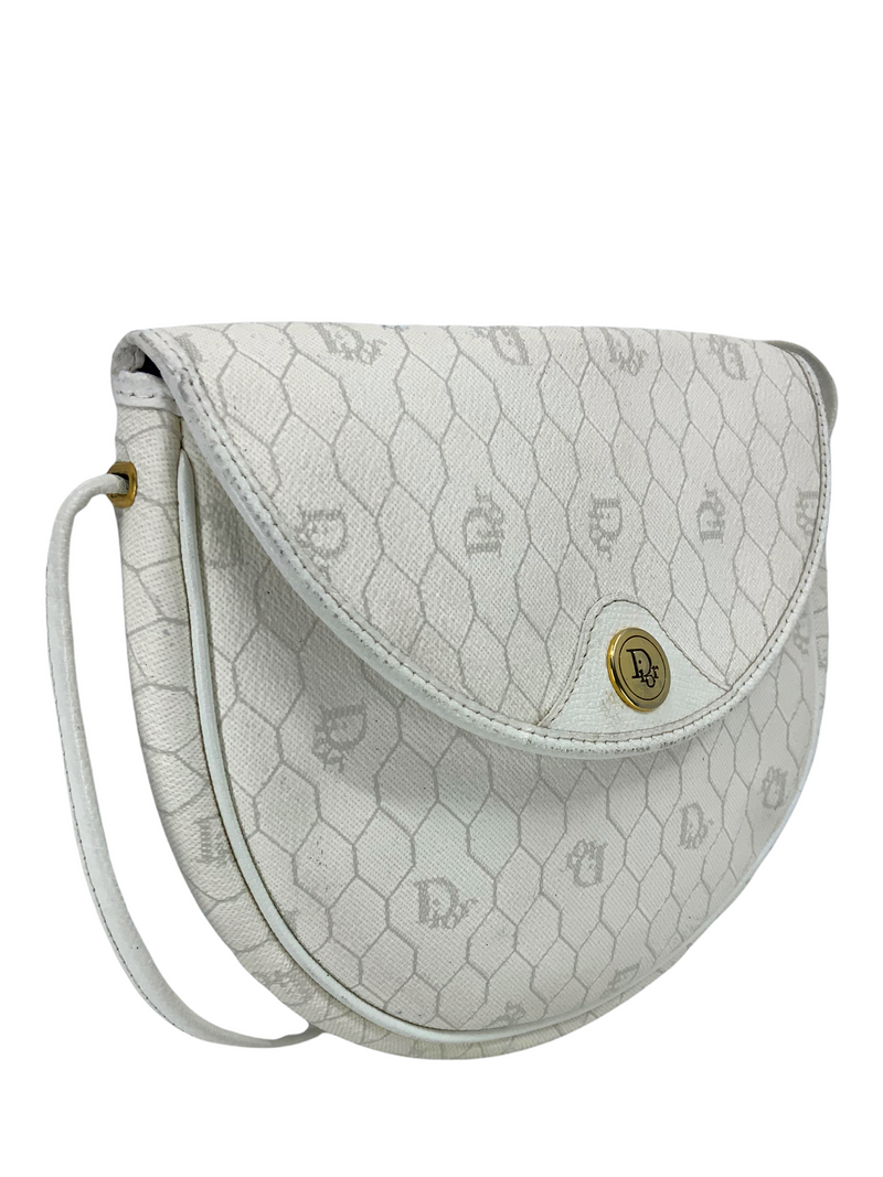 Dior Honeycomb Coated Canvas Monogram Shoulder Bag