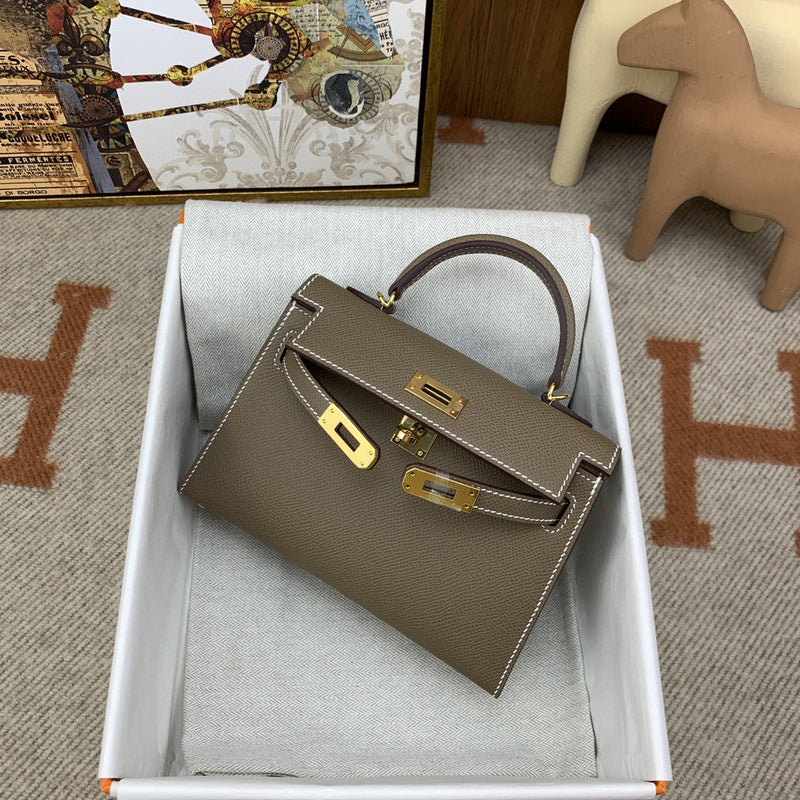 Hermès Kelly Etoupe Epsom Gold Hardware size