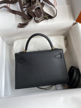 Hermes Mini Kelly 20 Epsom Black