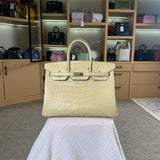 Hermes Trench Matte Alligator Birkin 30cm Palladium Hardware