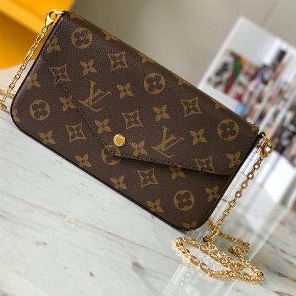 Louis Vuitton félicie pochette monogram fuchsia monogram