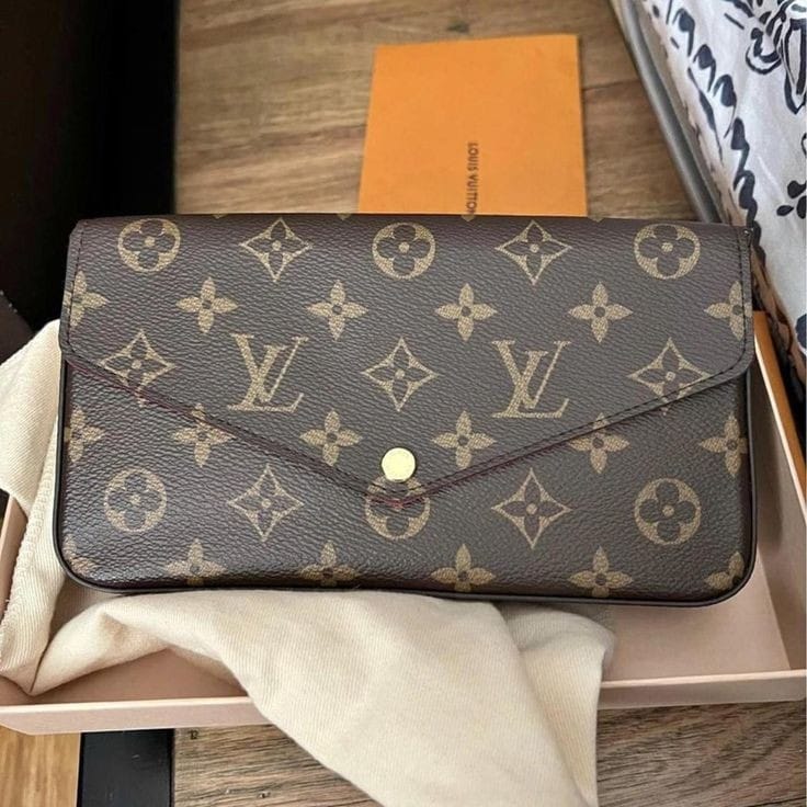 Louis Vuitton félicie pochette monogram fuchsia monogram