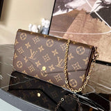 Louis Vuitton félicie pochette monogram fuchsia monogram