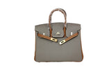 Hermes Birkin 25 Gris Asphalte and Gold Togo Brushed Gold Hardware