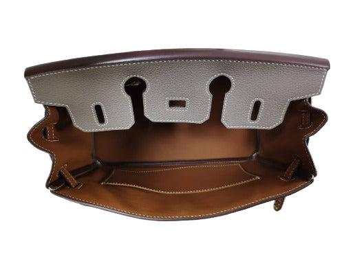 Hermes Birkin 25 Gris Asphalte and Gold Togo Brushed Gold Hardware