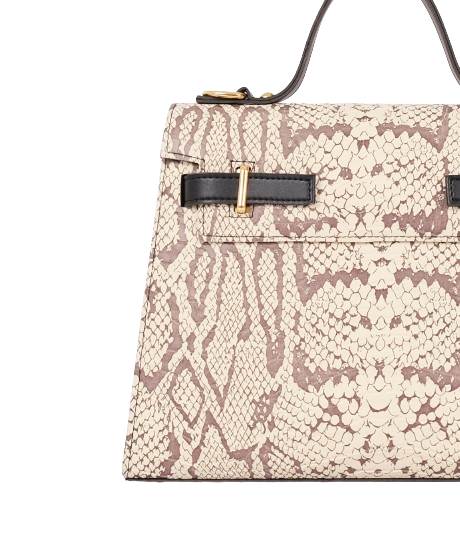 Cross-Body Crocodile Bag With Top-Handle