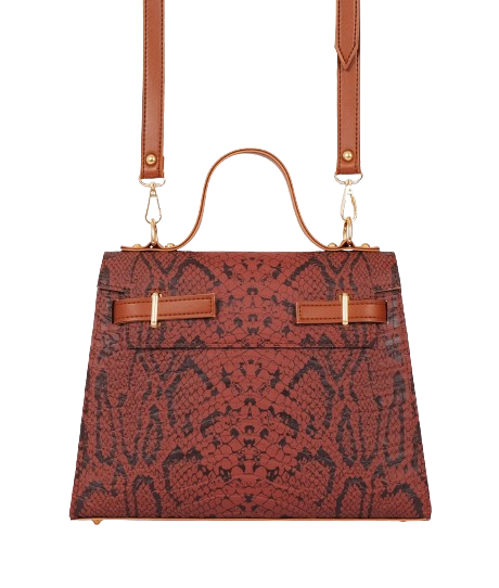 Cross-Body Crocodile Bag With Top-Handle