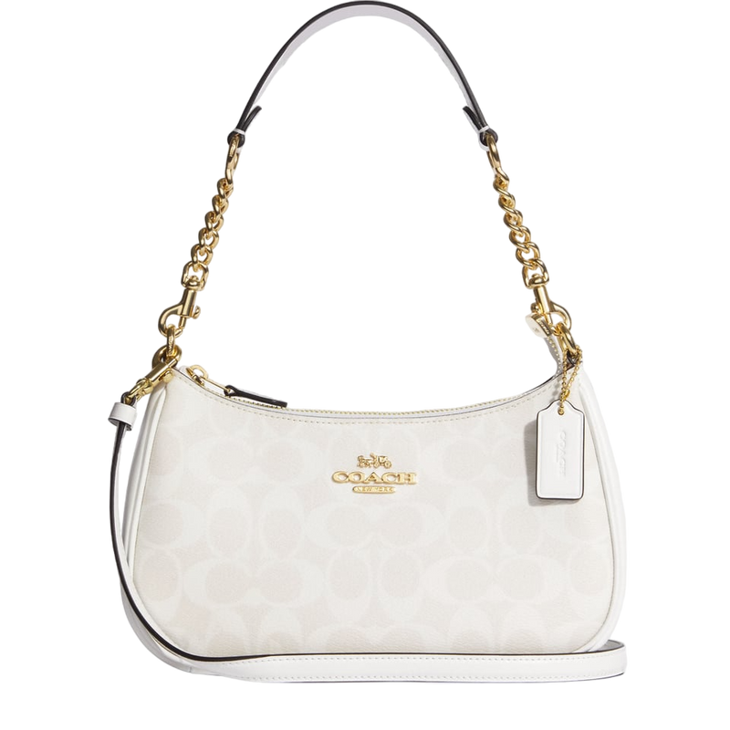 COACH Signature Teri Shoulder Bag with Chain Strap