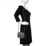 Chanel Boy Wallet on Chain Metallic Calfskin Quilted Woc Silver Leather Shoulder Bag