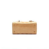 Christian Dior Beige Medium Patent Leather Lady Dior - RCL1179 - Cap N Wrap