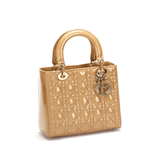 Christian Dior Beige Medium Patent Leather Lady Dior - RCL1179 - Cap N Wrap