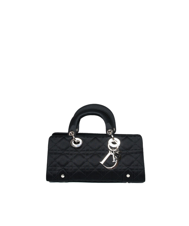 Christian Dior Black Cannage Top Handle Bag GHW  AGL1036 - Cap N Wrap