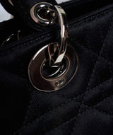 Christian Dior Black Cannage Top Handle Bag GHW  AGL1036 - Cap N Wrap