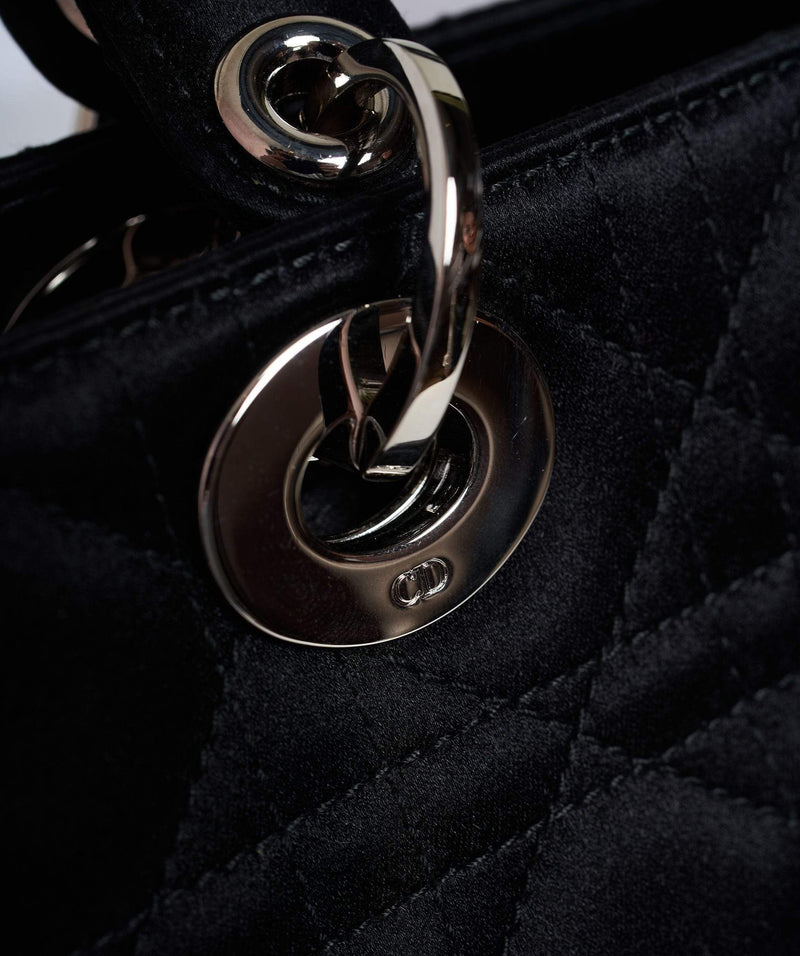 Christian Dior Black Cannage Top Handle Bag GHW  AGL1036 - Cap N Wrap