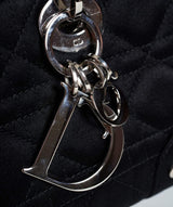 Christian Dior Black Cannage Top Handle Bag GHW  AGL1036 - Cap N Wrap