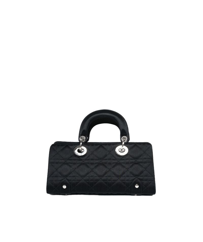 Christian Dior Black Cannage Top Handle Bag GHW  AGL1036 - Cap N Wrap