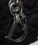 Christian Dior Black Cannage Top Handle Bag GHW  AGL1036 - Cap N Wrap