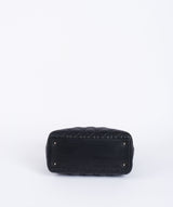 Christian Dior Black Leather Lady Dior Medium PHW - Cap N Wrap