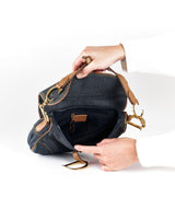 Christian Dior Blue Denim Saddle Bag GHW - Cap N Wrap