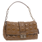 CHRISTIAN DIOR Canage Shoulder Bag Patent Leather Brown Auth rd1612 - Cap N Wrap