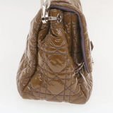CHRISTIAN DIOR Canage Shoulder Bag Patent Leather Brown Auth rd1612 - Cap N Wrap