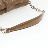 CHRISTIAN DIOR Canage Shoulder Bag Patent Leather Brown Auth rd1612 - Cap N Wrap