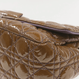 CHRISTIAN DIOR Canage Shoulder Bag Patent Leather Brown Auth rd1612 - Cap N Wrap