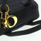 CHRISTIAN DIOR Cannage Hand Bag Black Nylon - Cap N Wrap