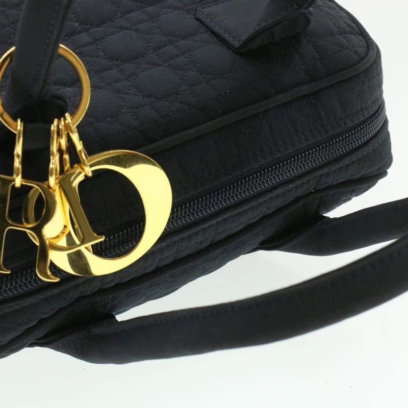 CHRISTIAN DIOR Cannage Hand Bag Black Nylon - Cap N Wrap