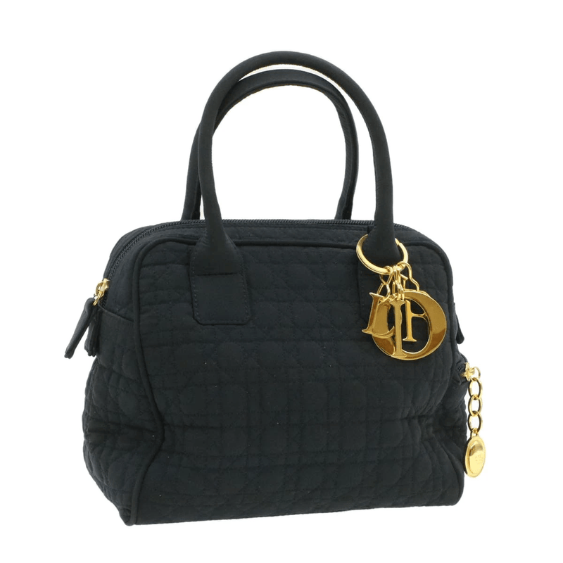 CHRISTIAN DIOR Cannage Hand Bag Black Nylon - Cap N Wrap