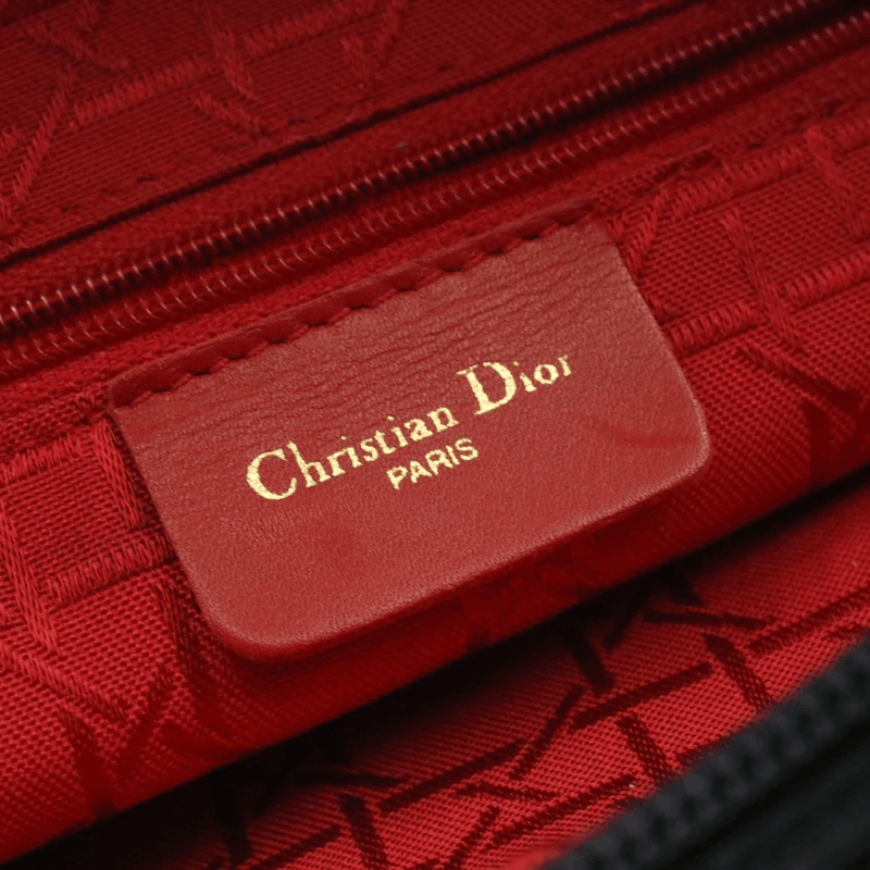 CHRISTIAN DIOR Cannage Hand Bag Black Nylon - Cap N Wrap