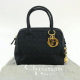 CHRISTIAN DIOR Cannage Hand Bag Black Nylon - Cap N Wrap