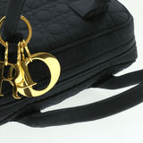 CHRISTIAN DIOR Cannage Hand Bag Black Nylon - Cap N Wrap