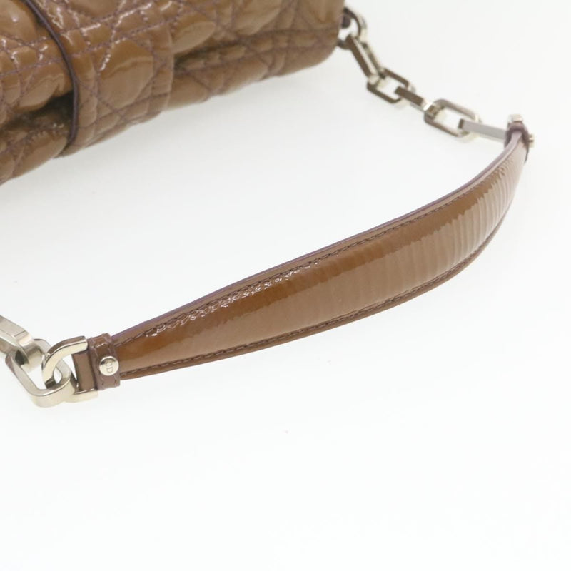 CHRISTIAN DIOR Canage Shoulder Bag Patent Leather Brown Auth rd1612 - Cap N Wrap