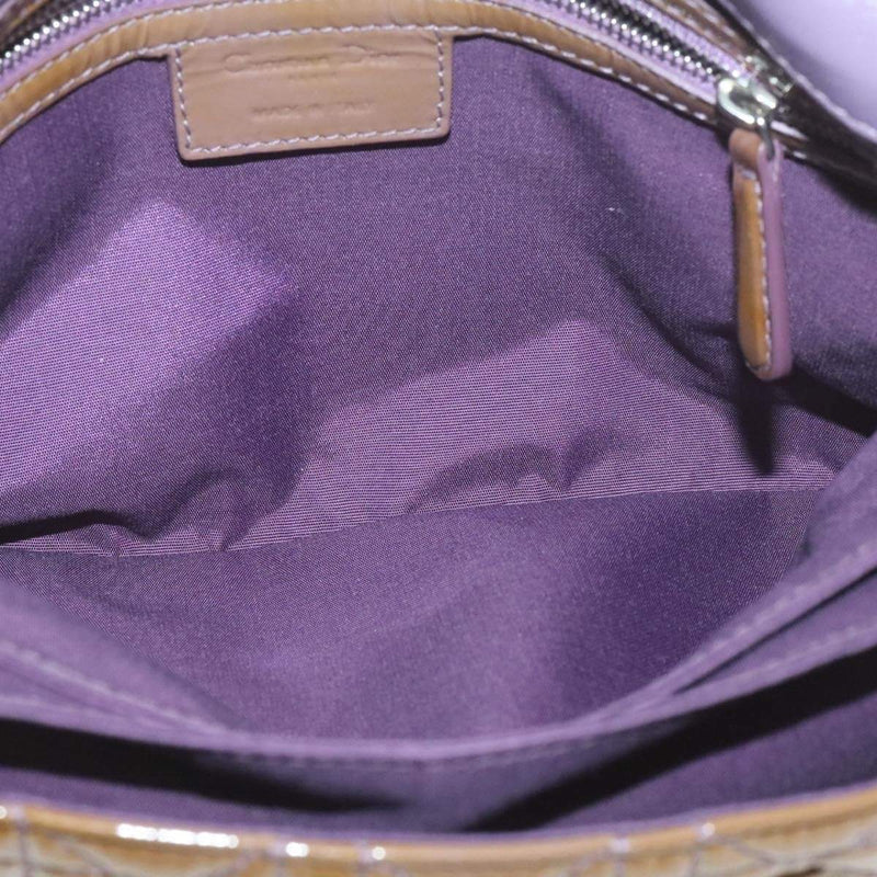 CHRISTIAN DIOR Canage Shoulder Bag Patent Leather Brown Auth rd1612 - Cap N Wrap