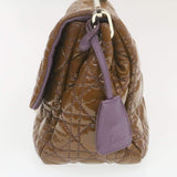 CHRISTIAN DIOR Canage Shoulder Bag Patent Leather Brown Auth rd1612 - Cap N Wrap