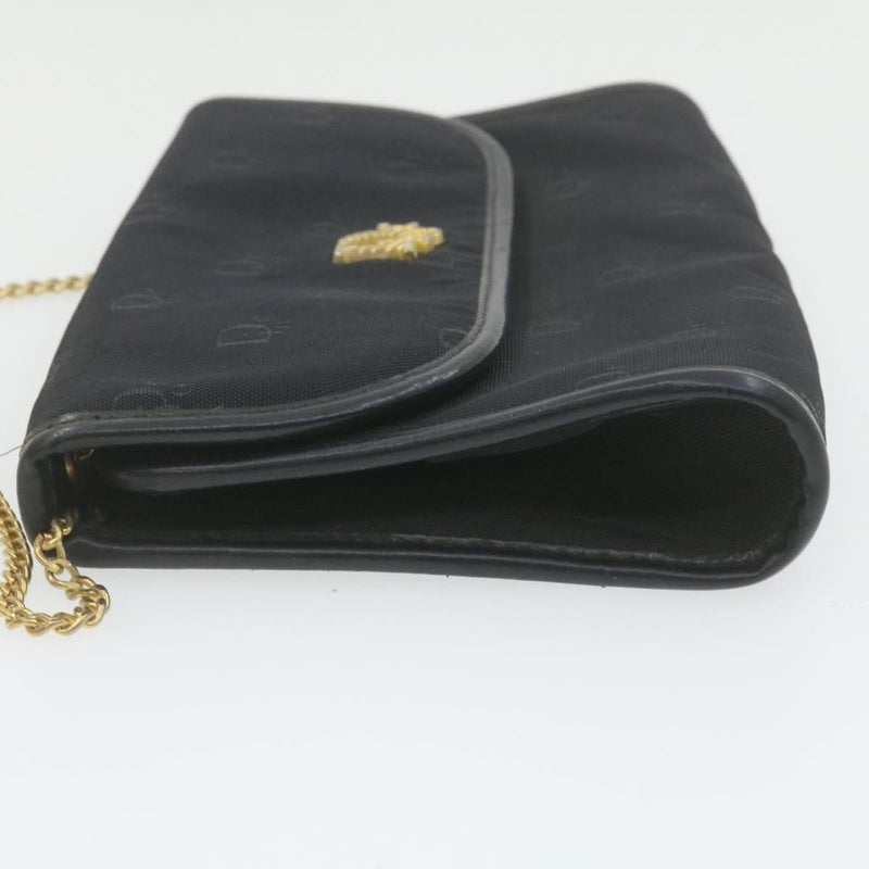 CHRISTIAN DIOR Chain Shoulder Bag Black Canvas Auth 21499 MW2753 - Cap N Wrap