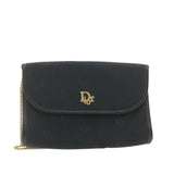 CHRISTIAN DIOR Chain Shoulder Bag Black Canvas Auth 21499 MW2753 - Cap N Wrap